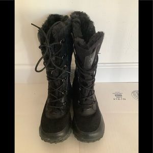 US polo assn diedre Black Zipper And Lace Up Fur Lined Womens Winter Boots Sz 7M